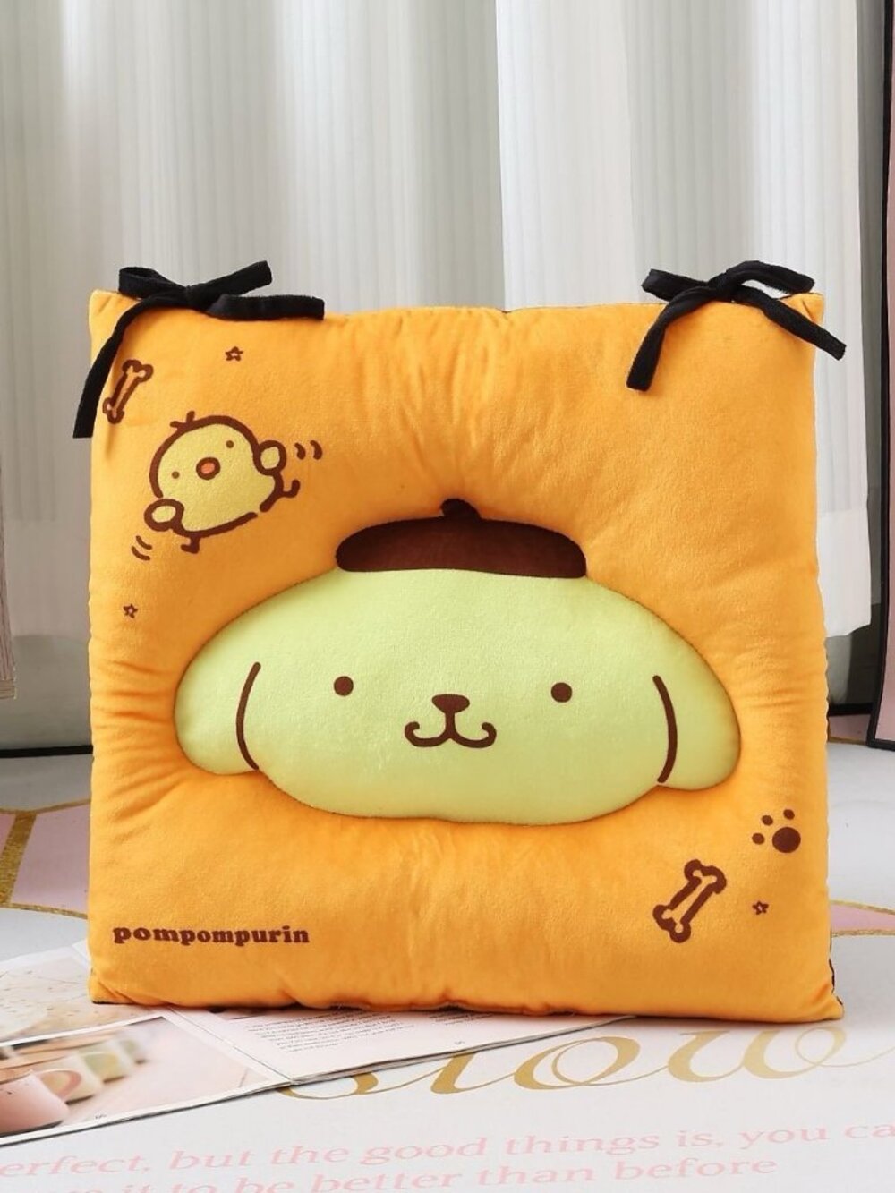 Sanrio Pompompurin seat cushion/back cushion